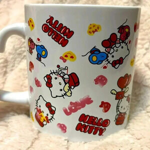Hello Kitty valentine Mug with a Heart Handle— new
